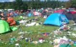 Campers leaving today are urged not to repeat lasts year's 'graveyard' of broken tents, chairs and gazebos