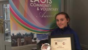 Maeve Weston accepted the award on behalf of the musicians in Spink Comhaltas.
