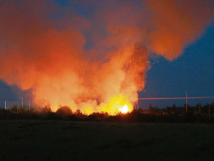 Illegally dumped rubbish set ablaze