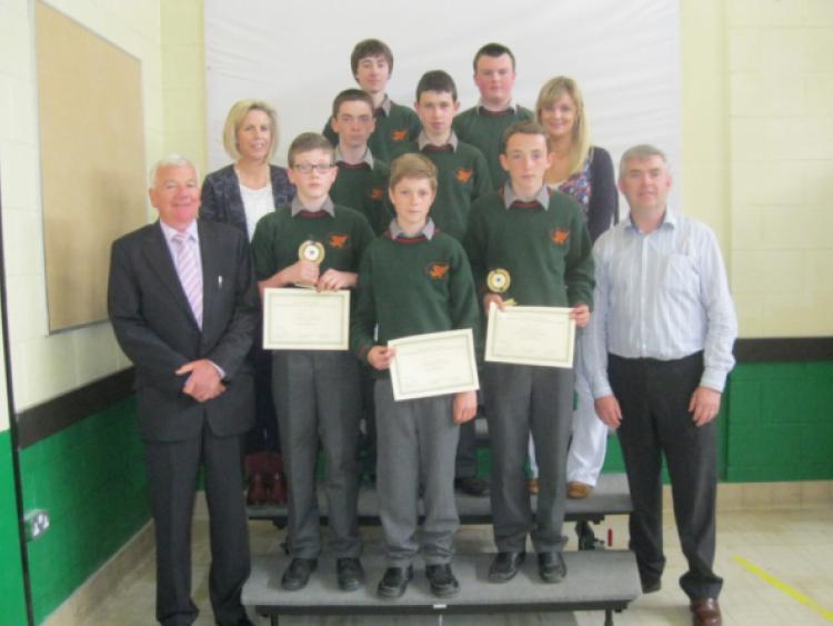 Junior winners in the St Fergal's Rathdowney entrepeneur project.