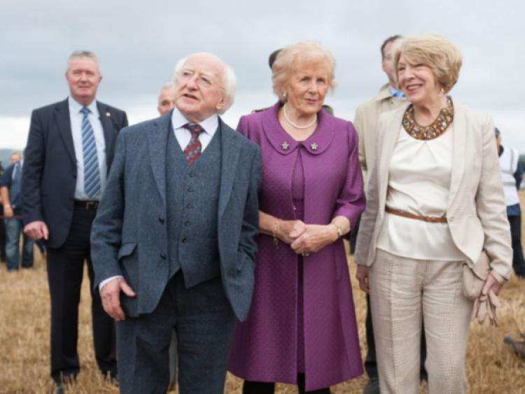 President Higgins visiting the plots at the 2014 National Ploughing Championships at Ratheniska, Co. Laois.Picture: Alf Harvey/HRPhoto.ie