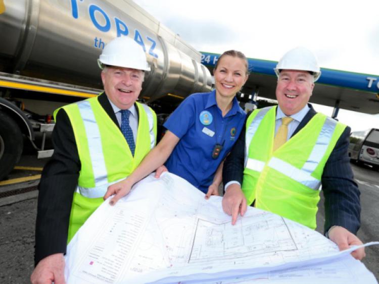 Paul Candon, Marketing and Corporate Services Director at Topaz on right at the the announcement of plans for a new service station near Dublin Airport. PIC: MAXWELLS NO FEE