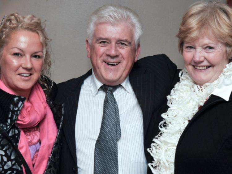 Helen Aird with Richard and Anne O'Dowd enjoying the Portlaoise ESB Pensioners Branch's Annual meal in the Gandon Inn.                                                  Photo Kevin Byrne