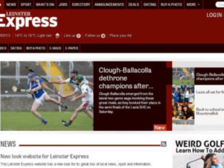 New Leinster Express website.