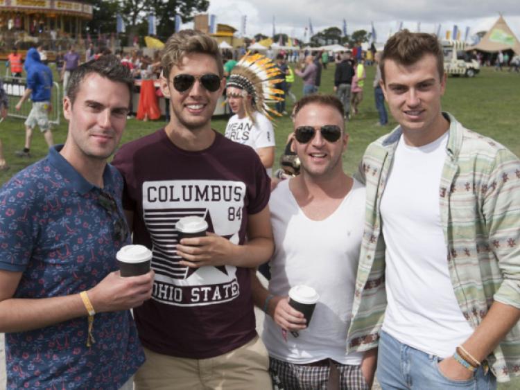 Brian Roche, Peter Lynch, Wayne Lawlor and Alan Cawley, Portlaoise at the Electric Picnic.Picture: Alf Harvey/hrphoto.ie