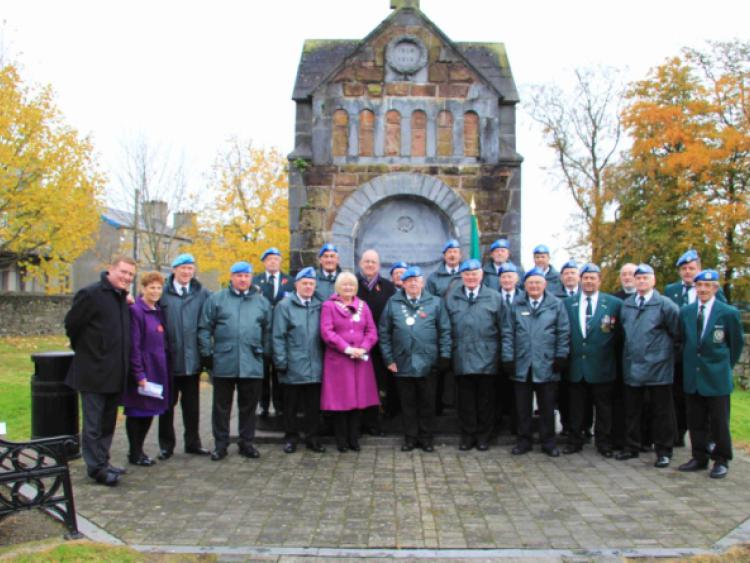 Attending the Annual Wreath Laying Ceremony at the War Memorial in The Memorial Park at Millview, Portlaoise on Sunday.  Photo: Tim Keane