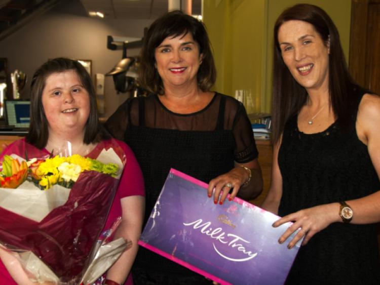 Claire Walsh of Laois Down Syndrome with Babara Aldritt, owner and Michelle Burke, manager of Bankz Portlaoise which recently laid on a beauty and pampering night for the youn ladies of LDS.