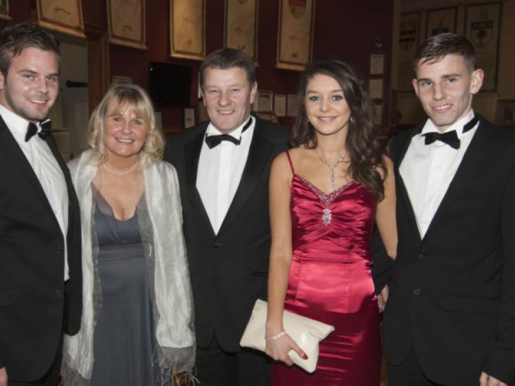 Colin, Una and Christy Finn; Siobhan Nash and Chris Finn at the Laois Chamber of Commerce Black Tie Ball in the Portlaoise Heritage Hotel.Picture: Alf Harvey/hrphoto.ie