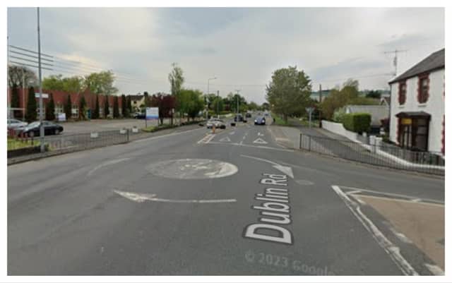 The site of the proposed new roundabout at the junction of Collier's Lane and the Dublin Road (Photo: Google Maps)