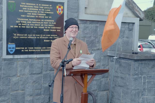 PICTURES: Laois republican TD Brian Stanley and supporters hold Easter ...