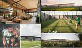 Collage of virtural pictures of the future Portlaoise GAA club grounds in Rathleague.