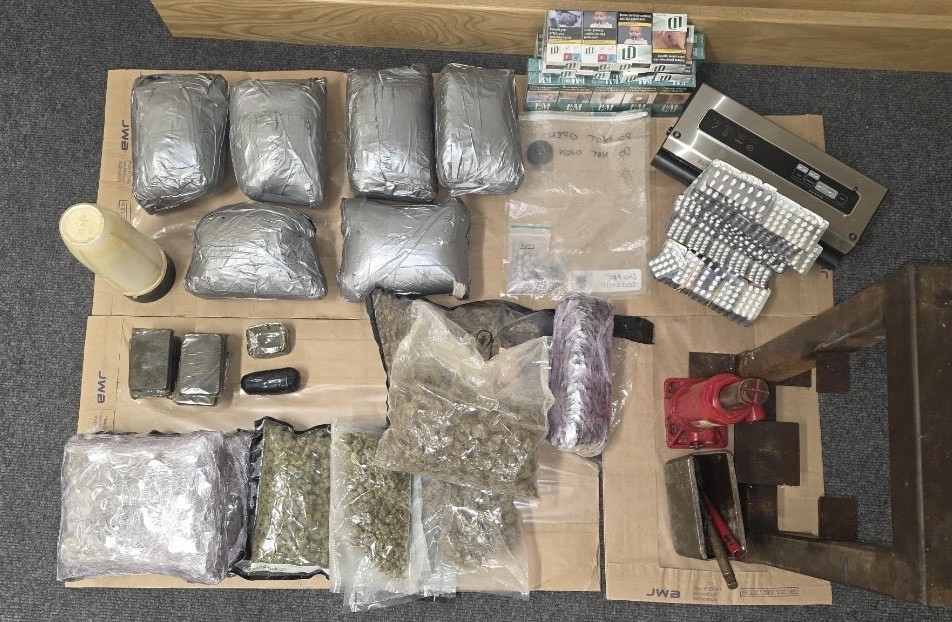 Pictured: massive drug seizure in Carlow Town on Sunday February 8