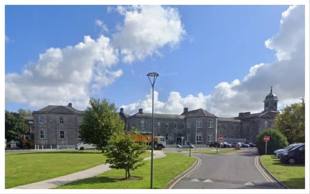 The vent stack is located along the footpath between St Fintan's Hospital (pictured) and Portlaoise Prison.