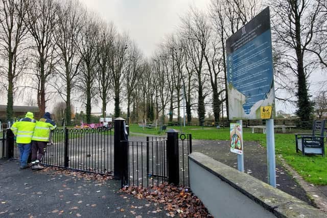 PICTURES: Laois playground closed due to flooding 'until further notice'