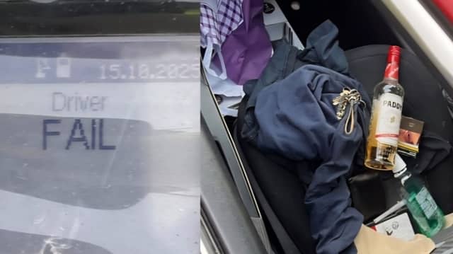 Bottle of Paddy whiskey in the car stopped by Gardaí.