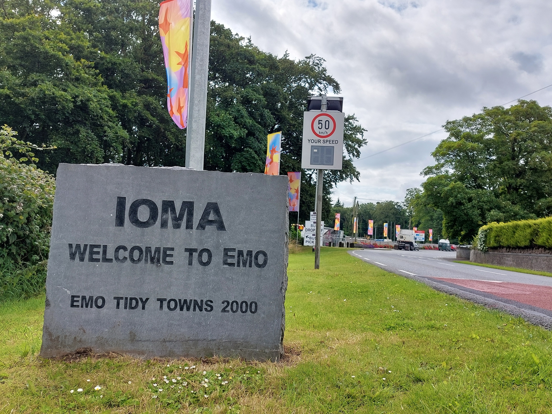 The village of Emo in Laois all set for Forest Fest 2025. Photo: Leinster Express