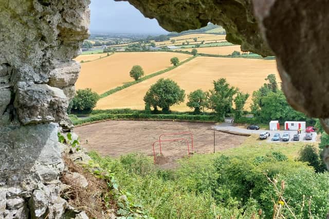 “We don’t think they used it as their base because it lacks evidence of use by the O’Moores, who were based in Clapooke. We are told that Cromwell made it indefensible with cannons. Later Parnells constructed a country house adding the brickwork," he explains.