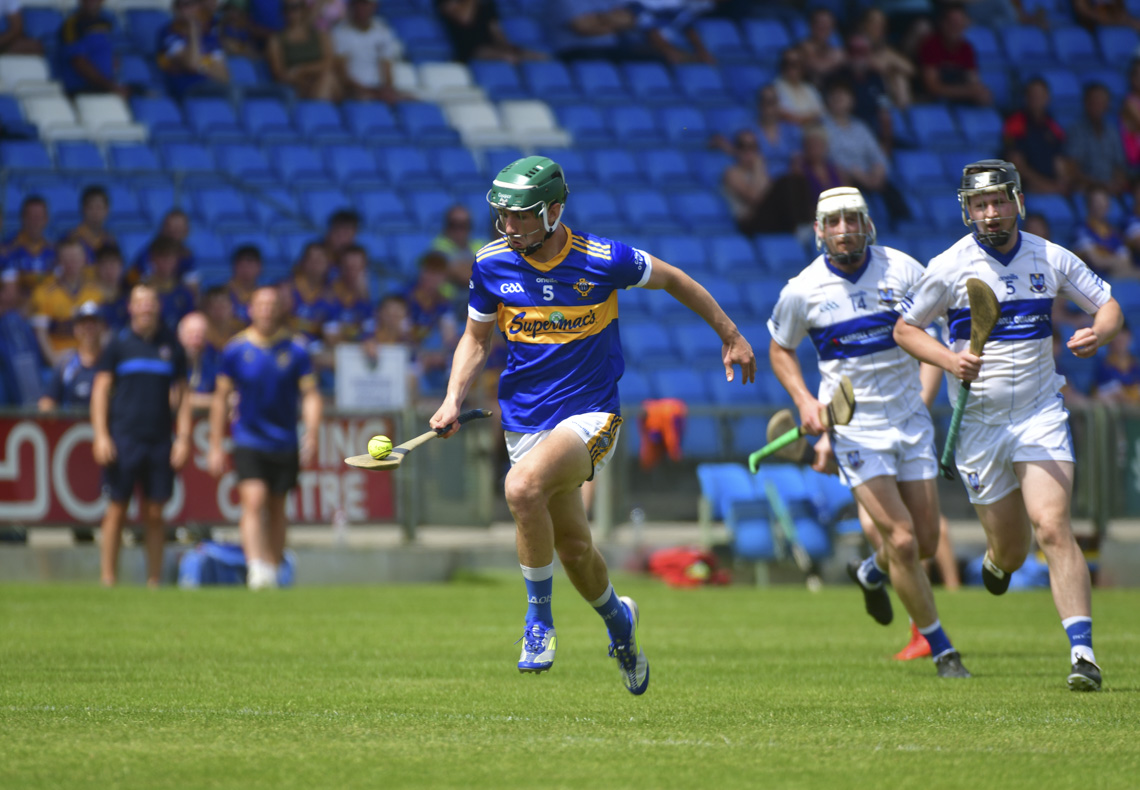 Cormac Hogan, Clough Ballacolla breaking in their Senior Hurling Championship Rd 1 clash with Castletown. Photo Denis Byrne