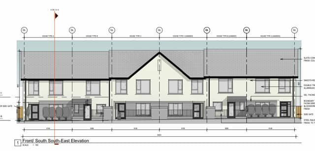 The plan of the houses opposite Midland Regional Hospital Portlaoise. Photo: Google Maps