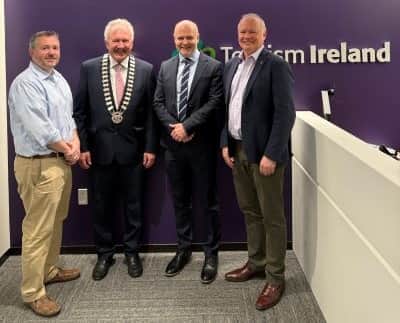 "The Tourism Ireland officials delivered a presentation on their work which included a very detailed understanding of the tourism offerings in Laois. The strong hotel accommodation offerings and the range of high quality golf courses and outdoor recreation opportunities in the county were particularly referenced."