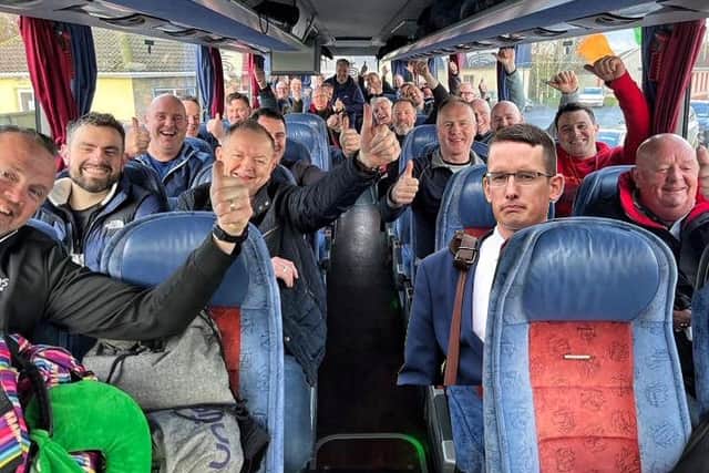 The choir were full of divilment before they even left Ireland, with a special guest Enoch Burke on their bus to the airport.