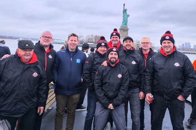 After zooming to success with a performance at Electric Picnic, the lads marched, sang in many venues and got in some sightseeing, including a visit to Ellis Island.