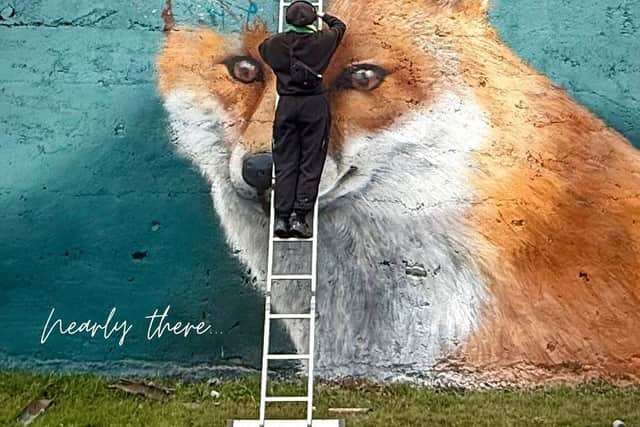 Laois artist winning attention for fantastic fox mural in Limerick city