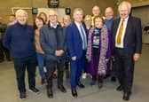 Deputy Sean Fleming with family and supporters at the Laois general election count. Picture: Alf Harvey.