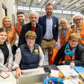 Pictured: Independent candidate Cllr AIsling Moran with her campaign team in  the Laois count centre this weekend. Photo: Alf Harvey