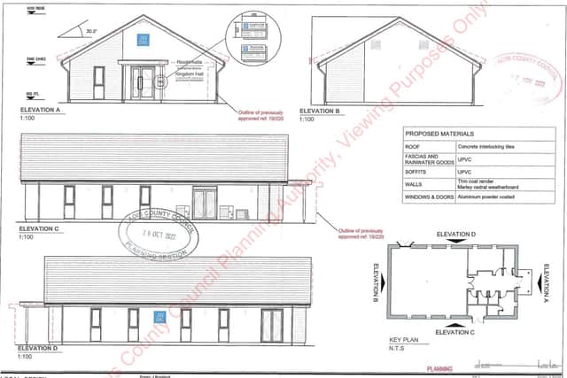 Externally the building is finished with coloured render cedral weatherboard. Signage is also provided to the front elevation. Planners considered that the proposed design was acceptable. MORE BELOW PICTURE.