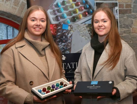 Laois Taste Food & Drink 2023 Awards celebration at Ballykilcavan Farm and Brewery, Stradbally were twins - Kate and Ruth O'Hara of Temptation Chocolates Abbeyleix. Photo: Michael Scully