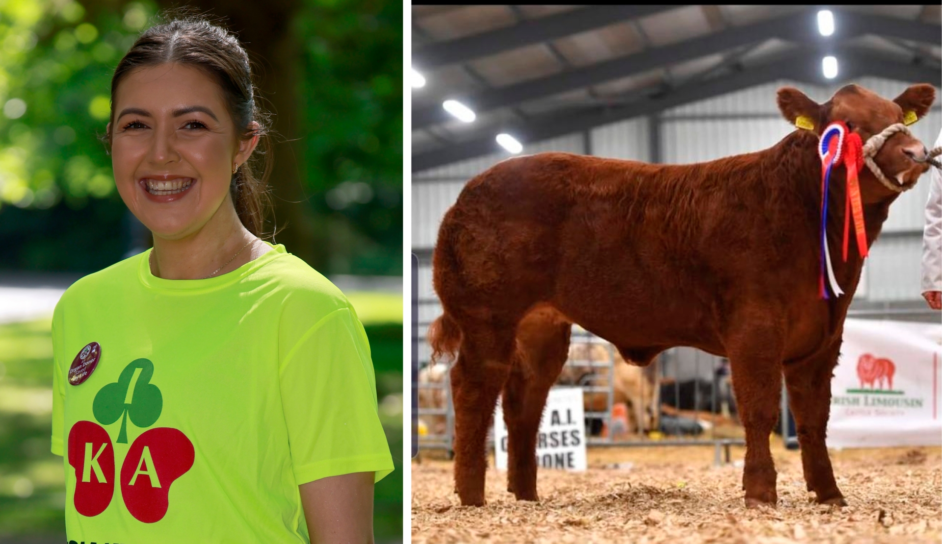 Orla Canning, and Sean Ramsbottom's prize bull