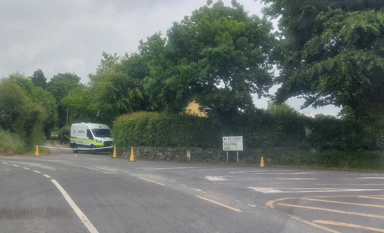 Gardai at the scene of the incident on Wednesday morning