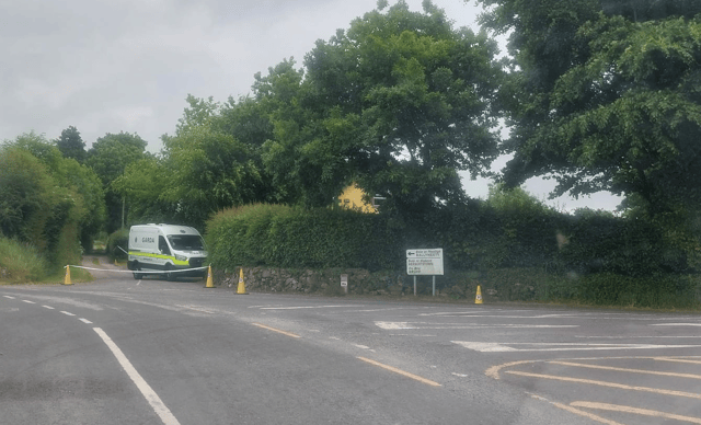 Gardai at the scene of the incident on Wednesday morning