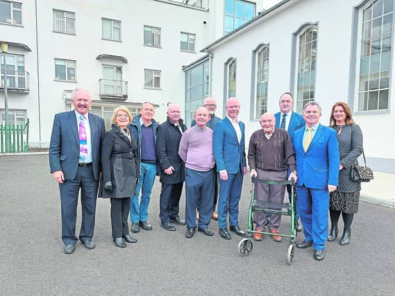 Minister for Health Stephen Donnelly in 2022, meeting Portlaoise Hospital Action Committee members and public representatives when he assured the future status of the hospital. Photo: Leinster Express
