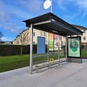 A bus stop in Portlaoise.