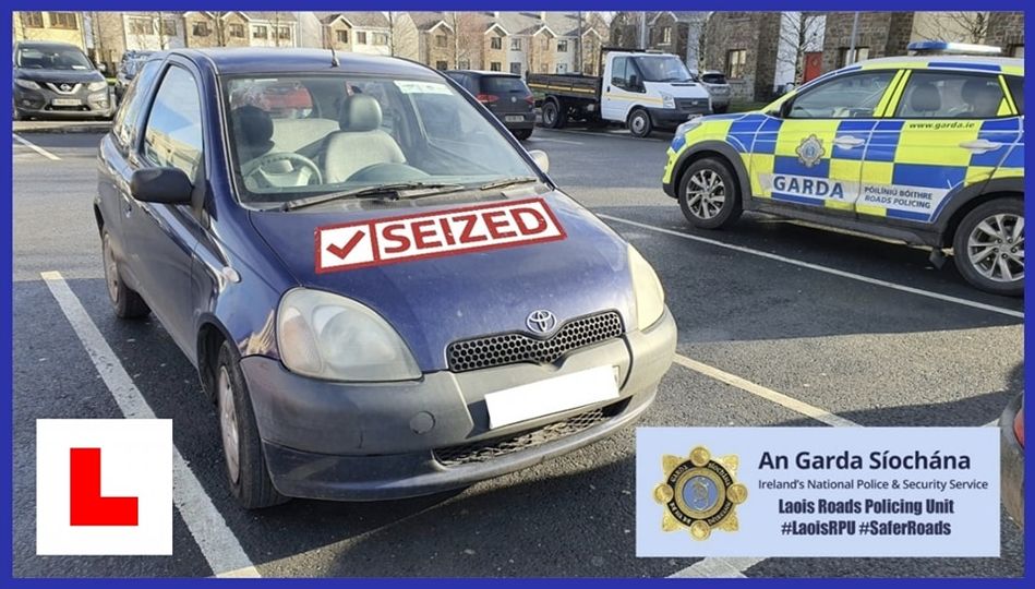 Laois Gardaí seize car and arrest driver