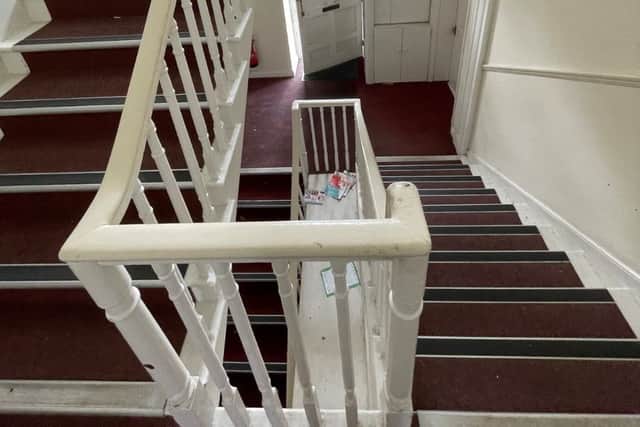 "Detached three-bay two-storey over concealed basement former house, built c. 1705, with pair of single-bay single-storey extensions added to either endand two-storey extension added to rear c.1960, renovated c. 1990, now in use as offices.