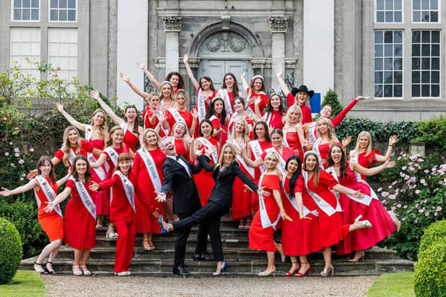 Dáithí Ó Sé and Kathryn Thomas meet this year’s 32 Irish and International Roses to launch the RTÉ Rose of Tralee International Festival 2023 at the Royal Hospital Kilmainham, Dublin.