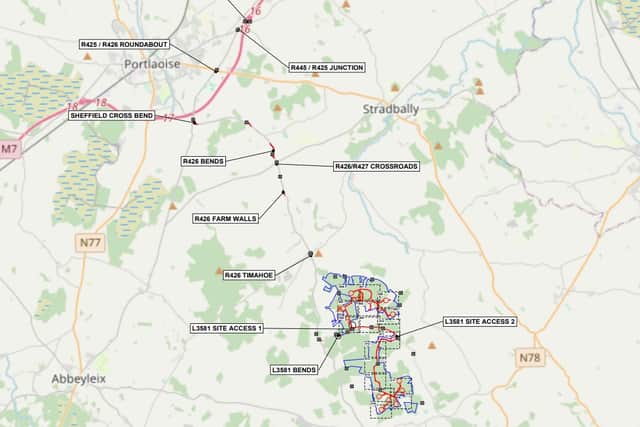 Below: map of the proposed windfarm.