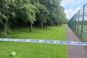 A garda crime scene cordon at the scene of this morning's alleged assault