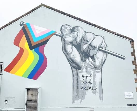 The Pride mural in Portlaoise.