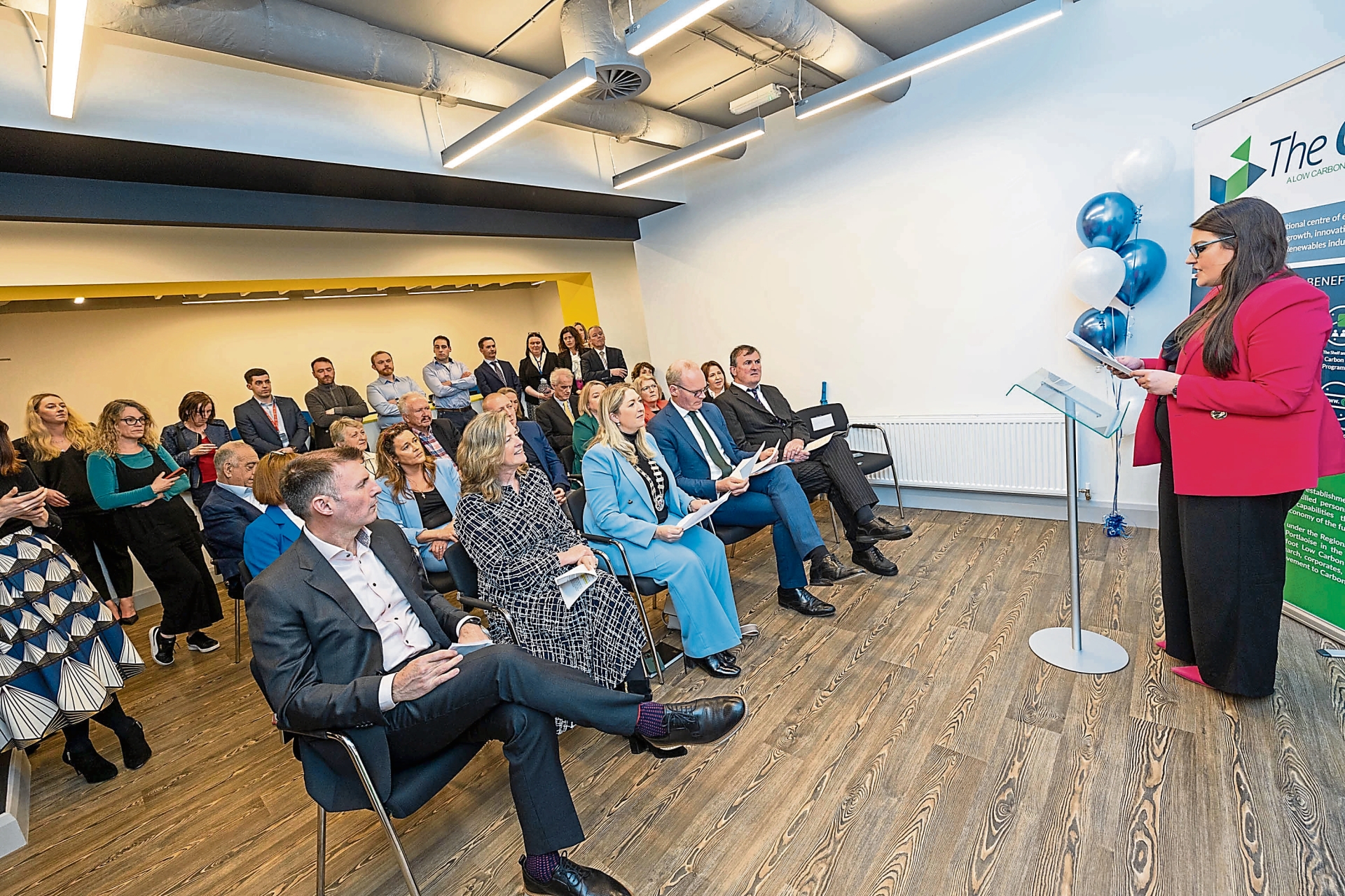 Caroline Hofman, Director of The CUBE speaking at the official opening of The CUBE Low Carbon Centre of Excellence in Portlaoise.