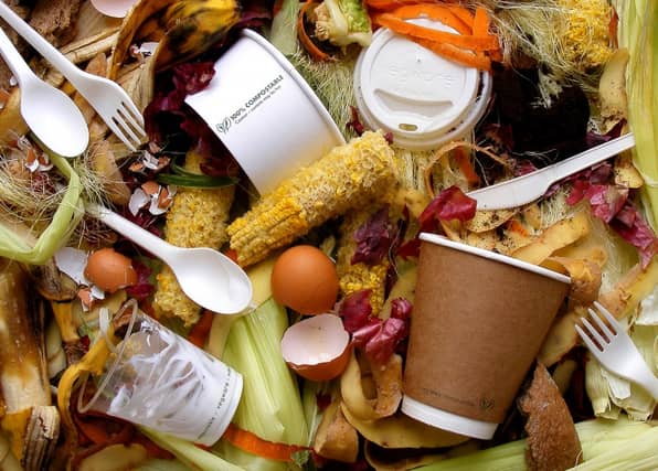 A lot of food waste is compostable