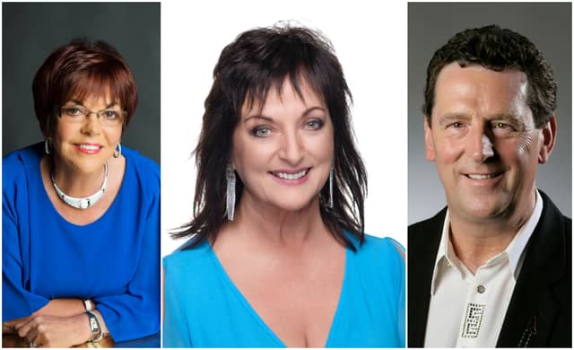 Louise Morrissey will be joined by other legends including Susan McCann on left and Mick Flavin on the right.
