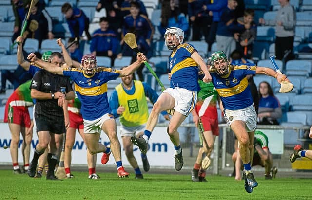 Celebrating success in Laois Hire O'Moore Park on County Final Day. Pic: Denis Byrne