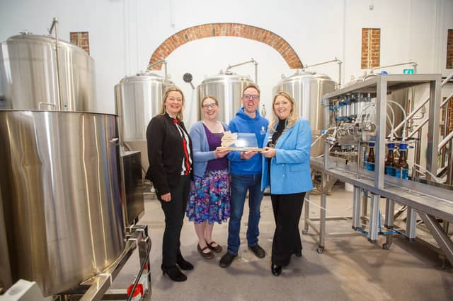 Pictured in photo attached from left to right are Honor Deevy LEO Laois, David and Lisa Walsh-Kemmis and Cathaoirleach, Cllr. Thomasina Connell at the historic but modern brewery near Stradbally