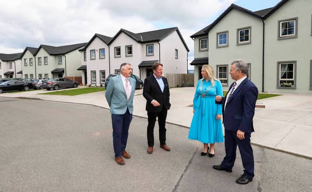 The Minister for Housing, Darragh O’Brien TD in Ballylinan. Fennell Photography