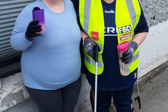 Volunteers Mary Kissane, Laura Gorman and Mairead Moynihan (pictured below) started off last week’s Tuesday evening clean-up, the women enjoying the chats with the local residents too.