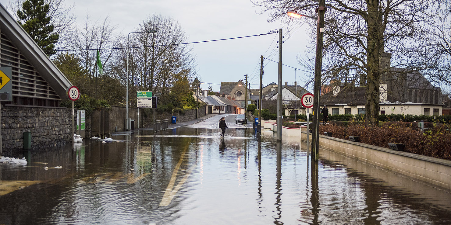 Flooding at Irishtown Mountmellick. Pic: Kevin Byrne